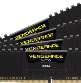 Оперативная память Corsair 32GB 2666MHz Vengeance LPX Black CL16 (4x8GB) (CMK32GX4M4A2666C16)