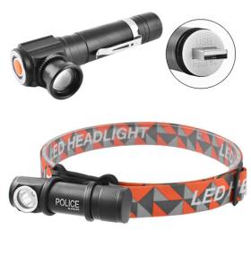 Фонарь кемпин Police W01-T6, ЗУ USB, встроенный аккумулятор, магнит, Box