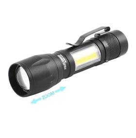 Фонарь Police 507-XPE+COB, 1xAA/1x14500, zoom