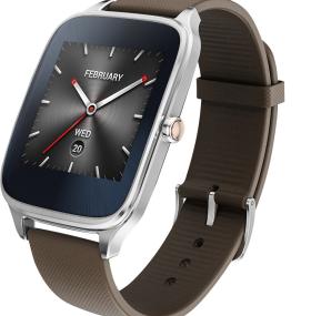Смарт-часы ASUS ZenWatch 2 WI501Q Silver/Silicon Brown Refurbished B